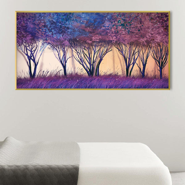 Violet Grove Canvas Art Clock Canvas