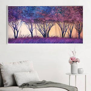 Violet Grove Canvas Art Clock Canvas