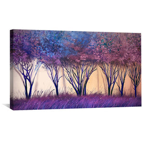 Violet Grove Canvas Art Clock Canvas