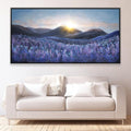 Violet Horizon Canvas Art 20 x 10in / Canvas Clock Canvas