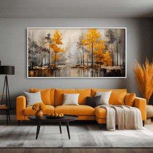 Watercolor Autumn Canvas Art Clock Canvas