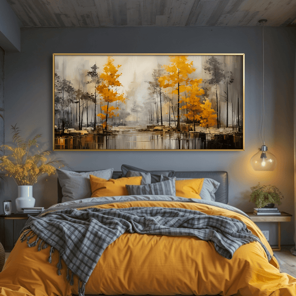 Watercolor Autumn Canvas Art Clock Canvas