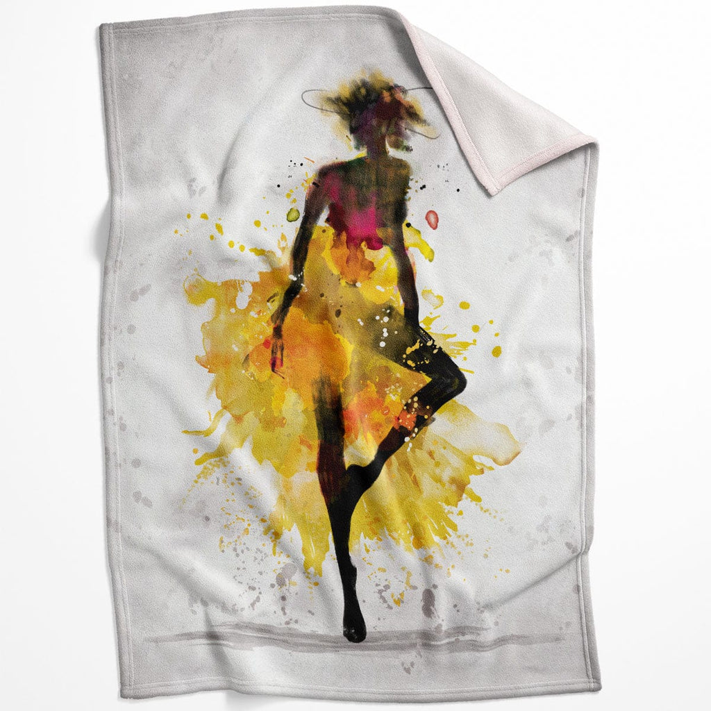 –　Watercolor　Blanket　C　Ballerina　ClockCanvas