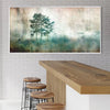 Watercolor Birch Canvas Art Clock Canvas