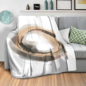Watercolor Circle Blanket Blanket Clock Canvas