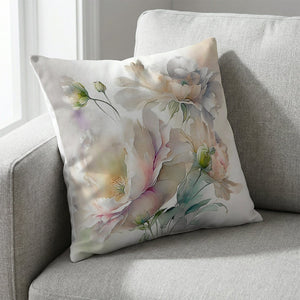 Watercolor Florals Cushion Cushion Clock Canvas