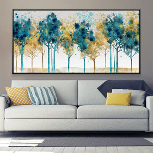 Watercolor Grove Canvas Art 20 x 10in / Canvas Clock Canvas