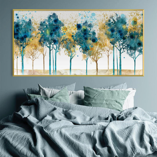 Watercolor Grove Canvas Art Clock Canvas