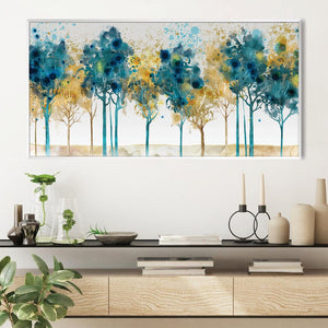 Watercolor Grove Canvas Art Clock Canvas