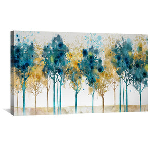 Watercolor Grove Canvas Art Clock Canvas