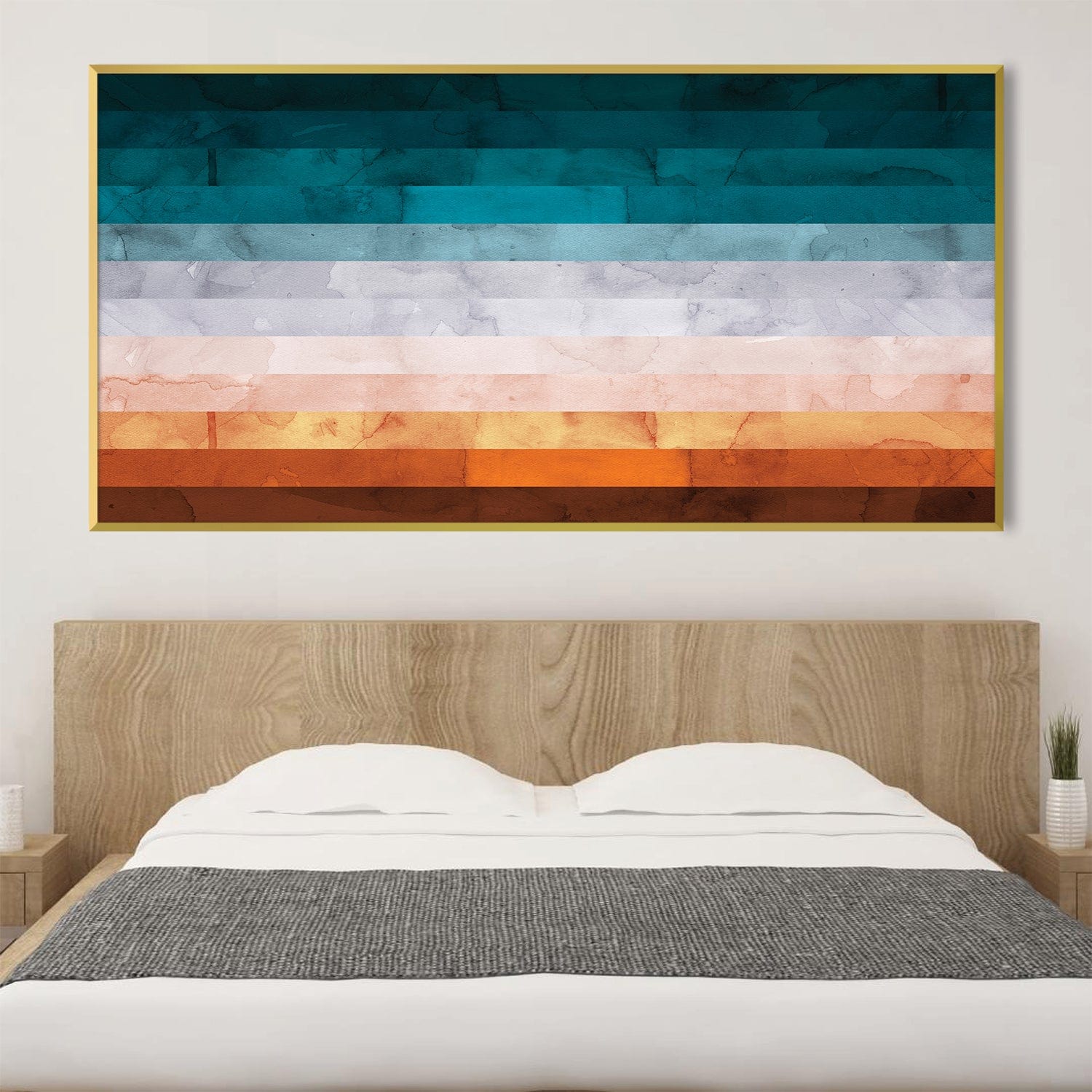 Watercolor Landscape 9 Canvas Art Clock Canvas