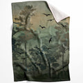 Watercolor Terrain Blanket Blanket 75 x 100cm Clock Canvas