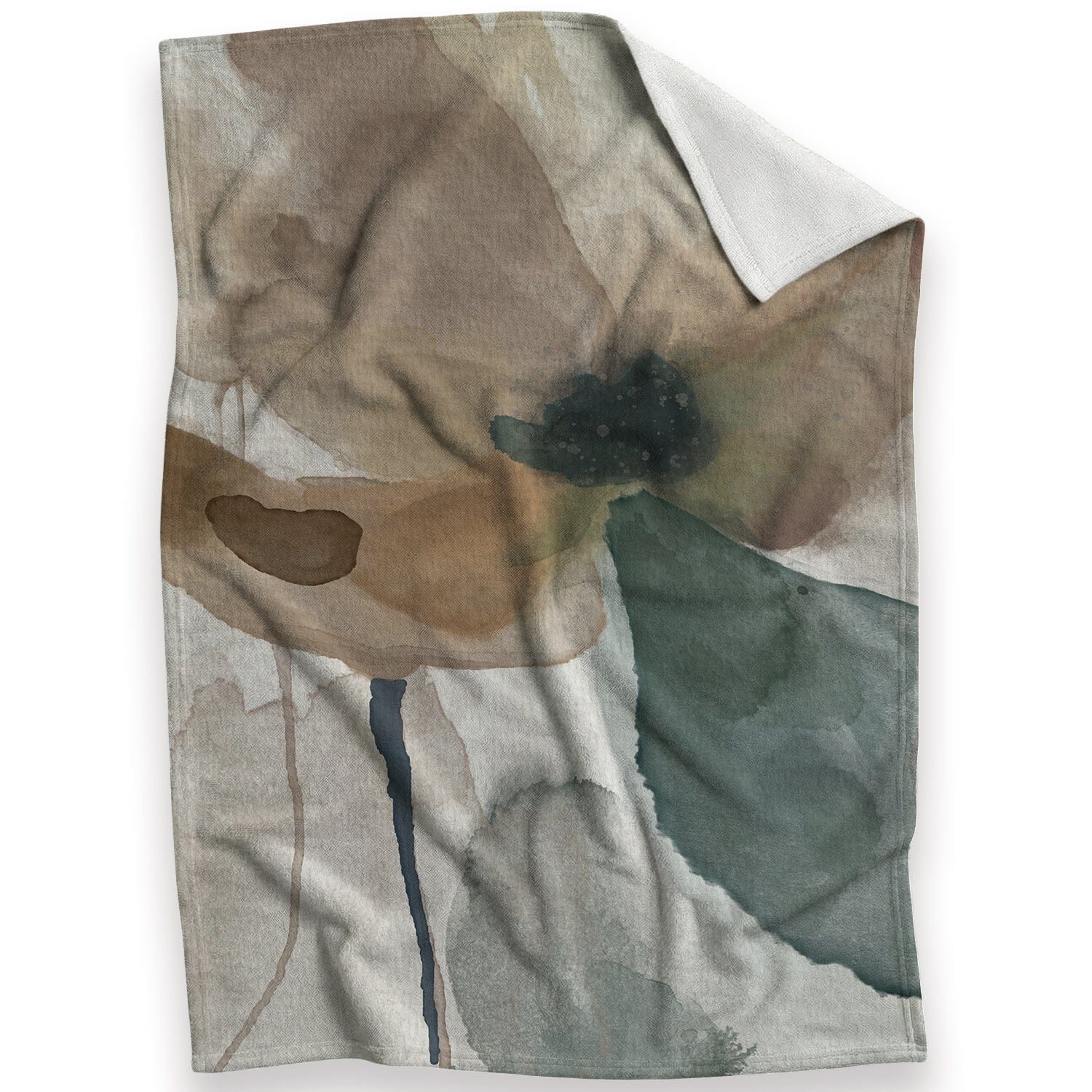 Watercolor Tones Blanket Blanket 30 x 40in Clock Canvas