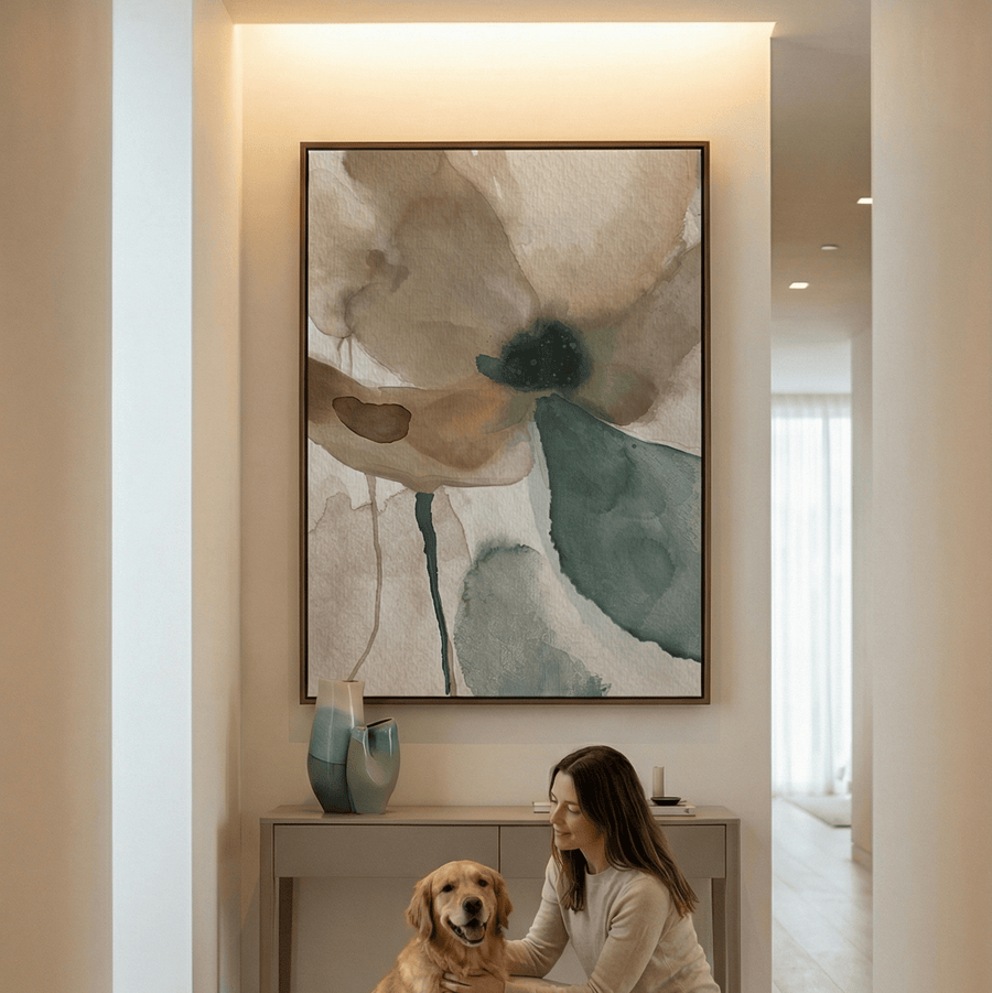 Watercolor Tones Canvas Art Clock Canvas