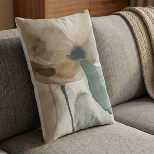 Watercolor Tones Cushion Cushion 13 x 19in Clock Canvas