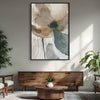Watercolor Tones Easy Build Frame Art Easy Build Frame & Fabric Print / Black / 24 x 36in Clock Canvas
