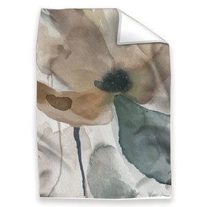 Watercolor Tones Easy Build Frame Art Fabric Print Only / Black / 24 x 36in Clock Canvas