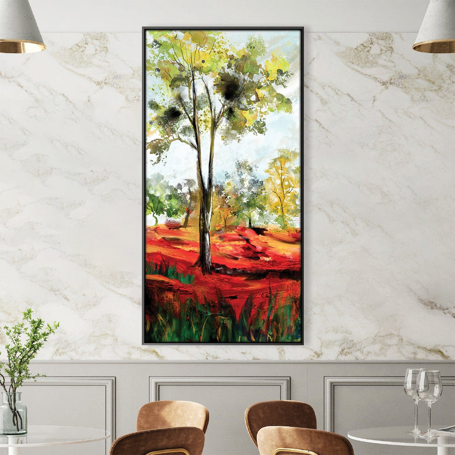 Watercolor Tree Symphony Canvas Art Clock Canvas