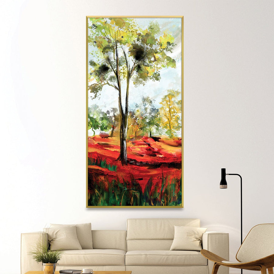 Watercolor Tree Symphony Canvas Art Clock Canvas