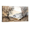 Watercolor Valley Canvas Art Clock Canvas