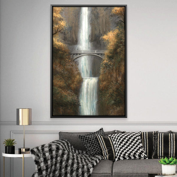 Waterfall Bridge Canvas Art 12 x 18in / Canvas Clock Canvas