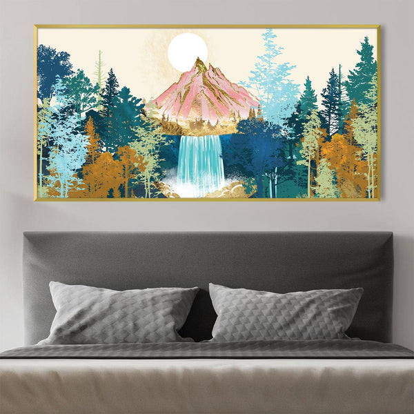 Waterfall Serenity Canvas Art Clock Canvas