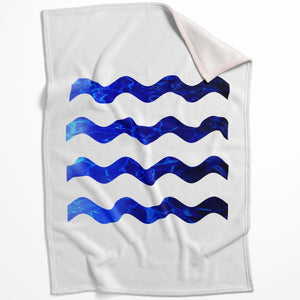 Wave Lengths C Blanket Blanket 75 x 100cm Clock Canvas