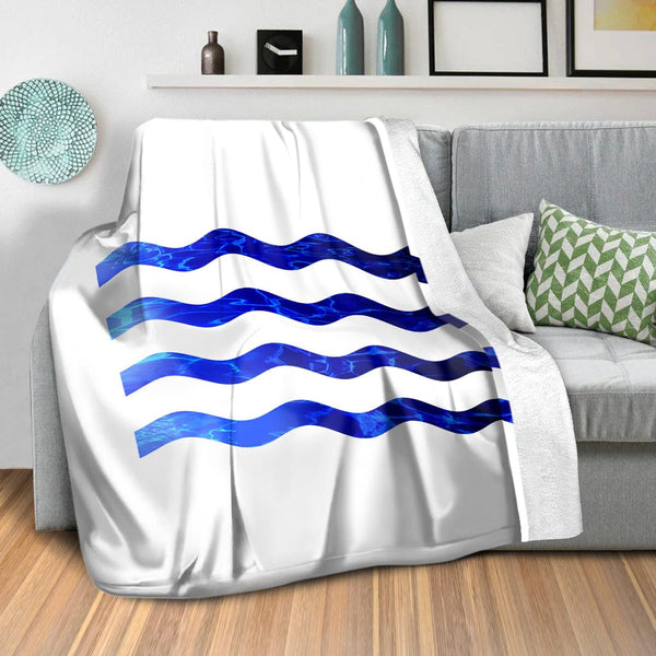 Wave Lengths C Blanket Blanket Clock Canvas