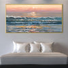 Waves of Sunset Canvas Art Clock Canvas