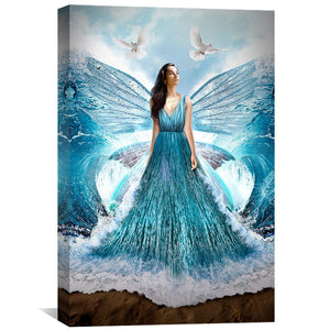 Waves of the Dress Canvas Art Clock Canvas