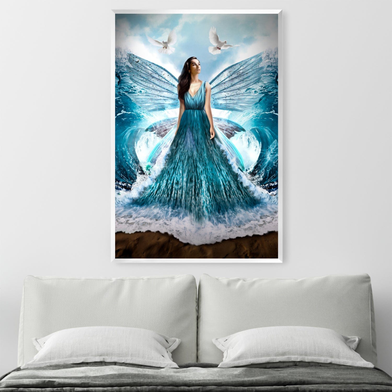 Waves of the Dress Canvas Art Clock Canvas