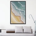 Wavy Shoreline Canvas Art Clock Canvas