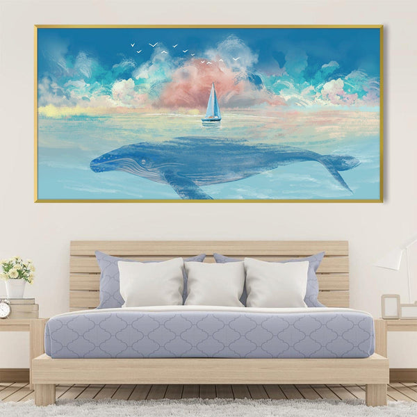 Whale Whisper Canvas Art Clock Canvas