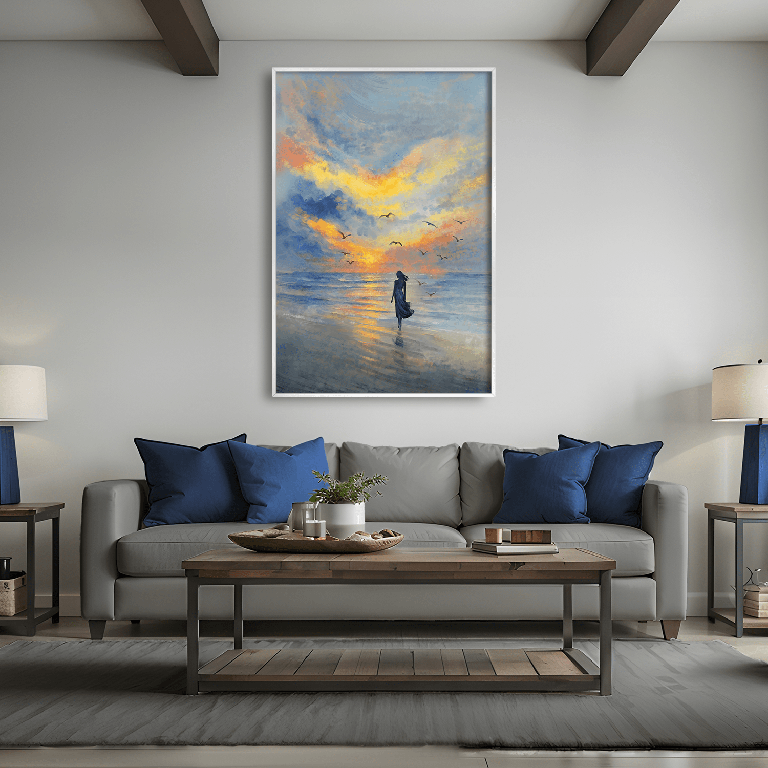Where Sky Meets Soul Canvas Art Clock Canvas