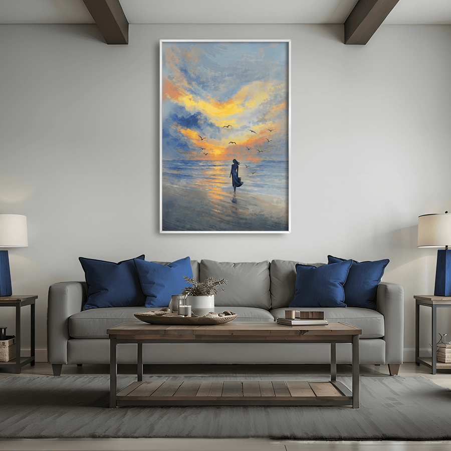Where Sky Meets Soul Canvas Art Clock Canvas