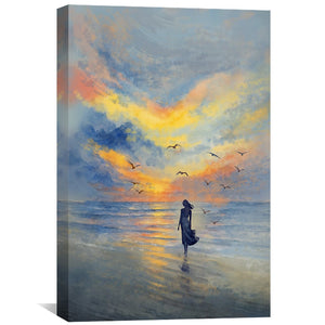 Where Sky Meets Soul Canvas Art Clock Canvas