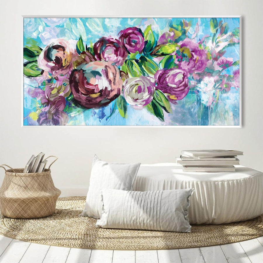 Whirl of Petals Canvas Art Clock Canvas