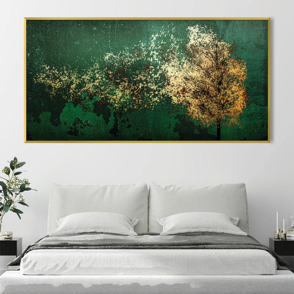 Whirling Leaves Canvas Art Clock Canvas