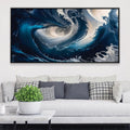 Whirling Waves Canvas Art Clock Canvas