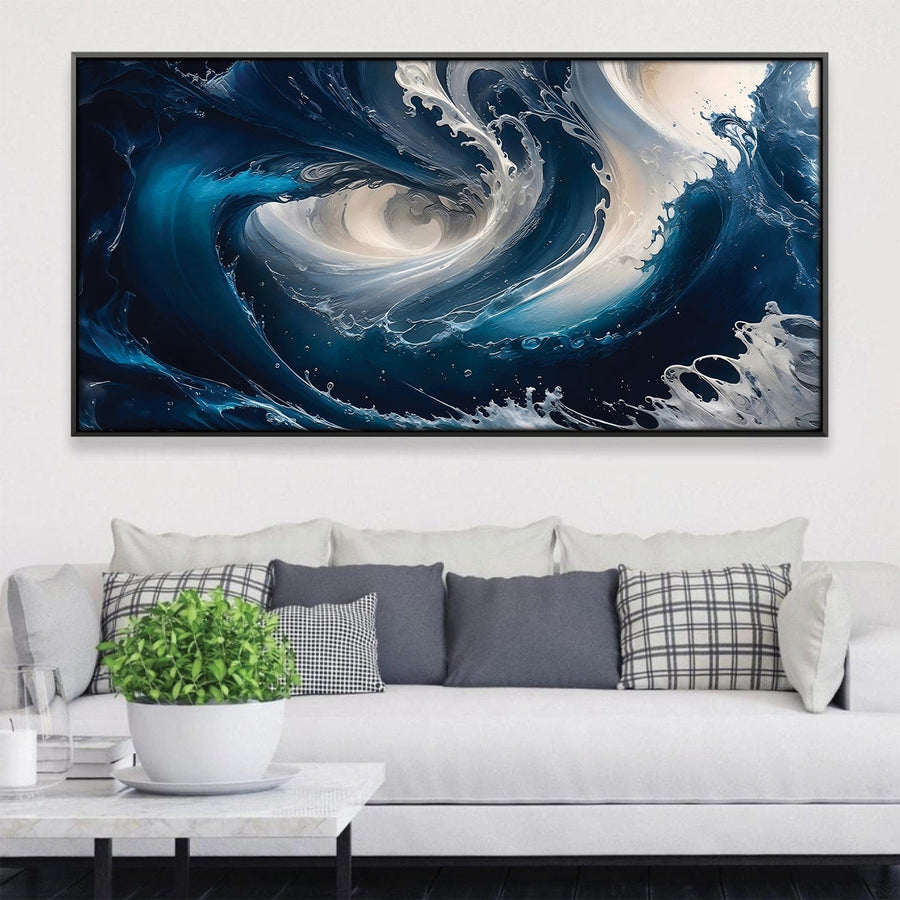 Whirling Waves Canvas Art Clock Canvas