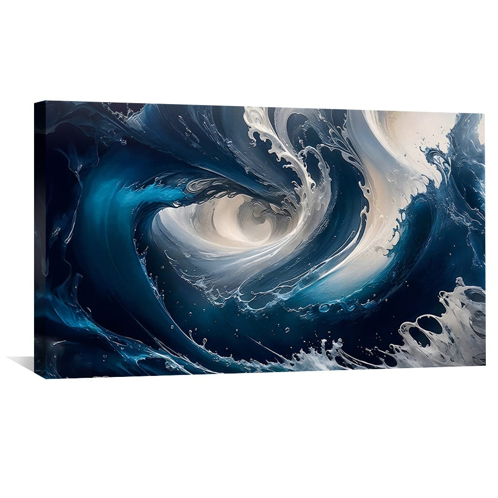 Whirling Waves Canvas Art Clock Canvas
