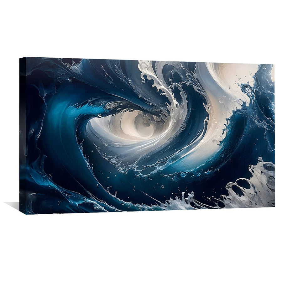 Whirling Waves Canvas Art Clock Canvas