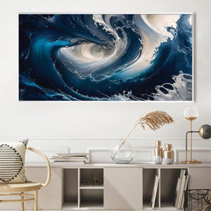 Whirling Waves Canvas Art Clock Canvas