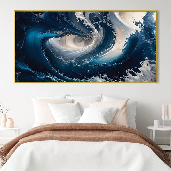 Whirling Waves Canvas Art Clock Canvas