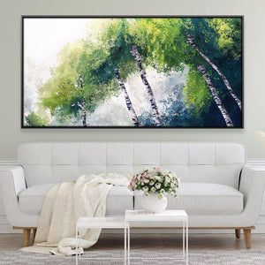 Whispering Birches Canvas Art 20 x 10in / Canvas Clock Canvas