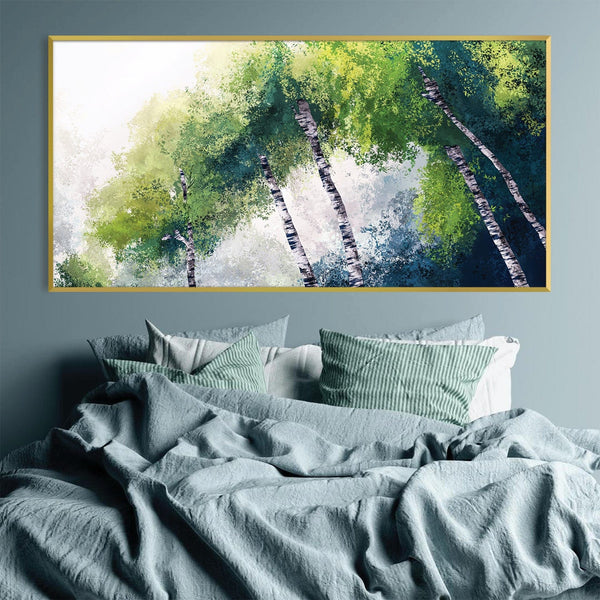 Whispering Birches Canvas Art Clock Canvas