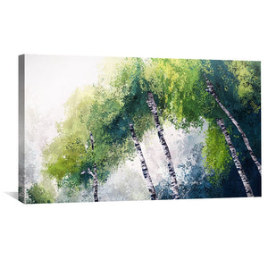 Whispering Birches Canvas Art Clock Canvas