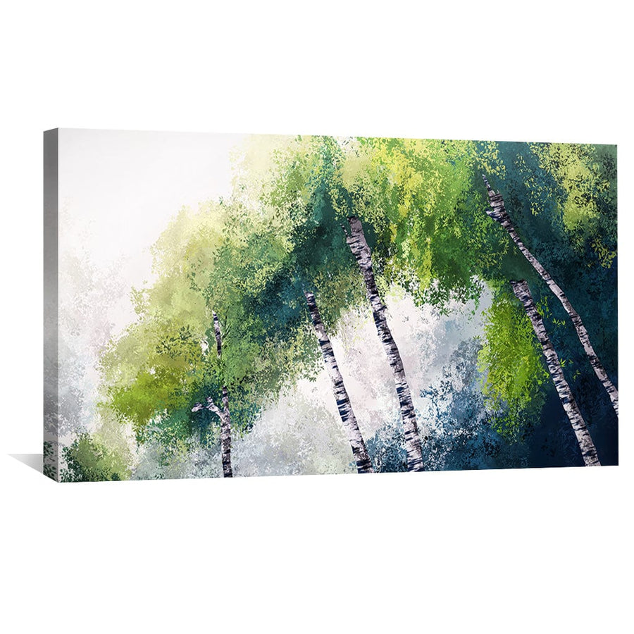 Whispering Birches Canvas Art Clock Canvas