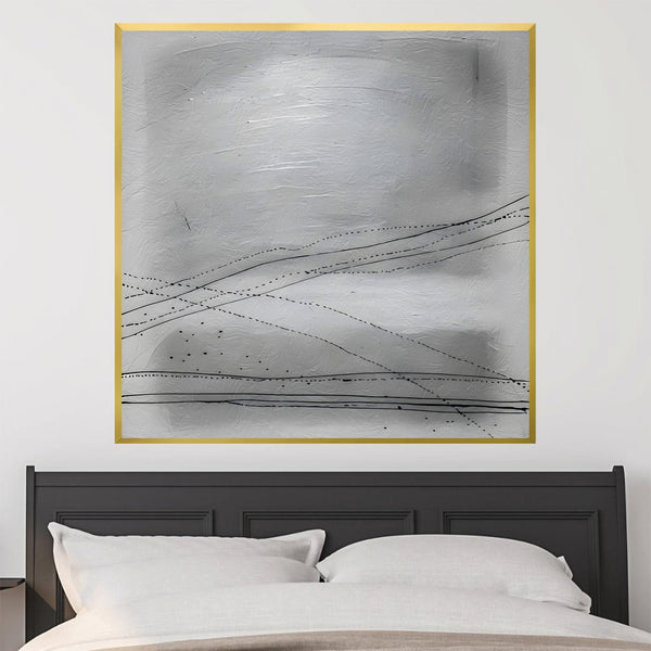 Whispering Grayscale Canvas Art Clock Canvas