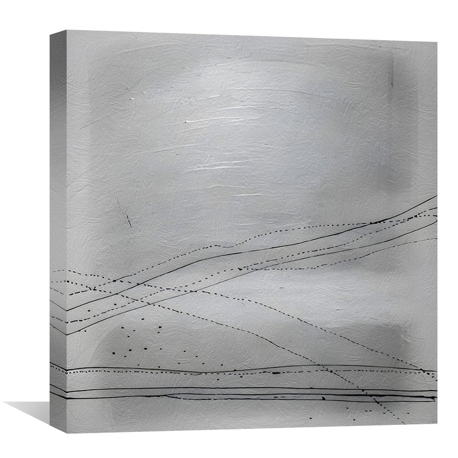 Whispering Grayscale Canvas Art Clock Canvas